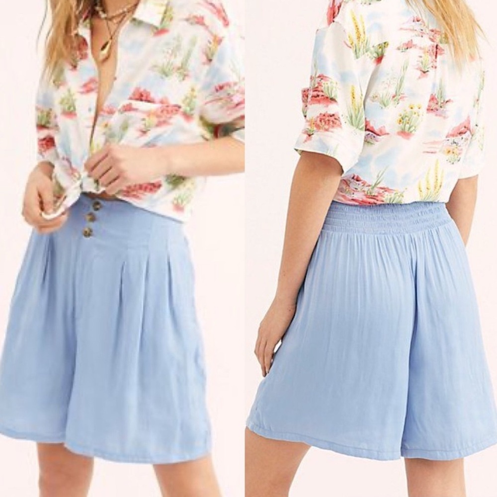 Free People Brittany Beach Shorts Blue Movement We The Free Maeve